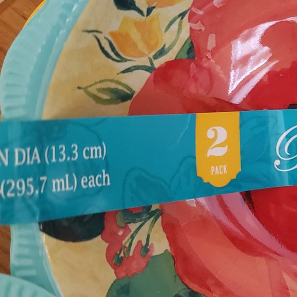 The Pioneer Women 4 pc. Set 2 Bowl/2 Plates NWT - Picture 3 of 6